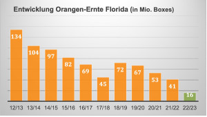 Orangensaftkonzentrat wird weltweit knapp