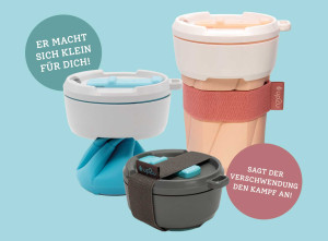 MuC My useful Cup&reg; - faltbarer Mehrwegbecher aus Hartkunststoff und Silikon