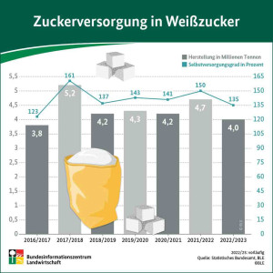 Versorgungsbilanz: Weniger Zucker verbraucht