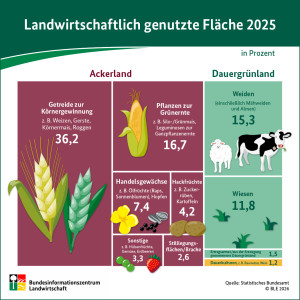 BZL auf einen Blick: Landwirtschaftlich genutzte Fl&auml;che 2025