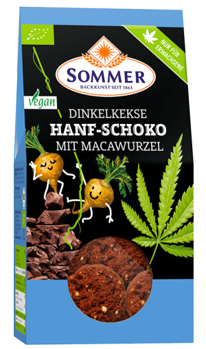 Sommer: Dinkel-Schoko-Kekse mit&nbsp;den Superfoods Hanf und Maca