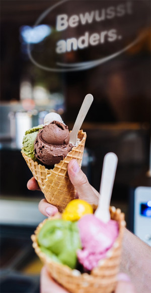 Veganes Bio-Eis mit Reinheitsgebot