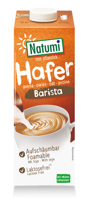 Natumi erweitert Sortiment um den Hafer Drink Barista