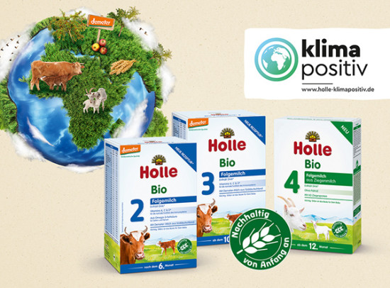 Holle-Milchnahrungen jetzt klimapositiv