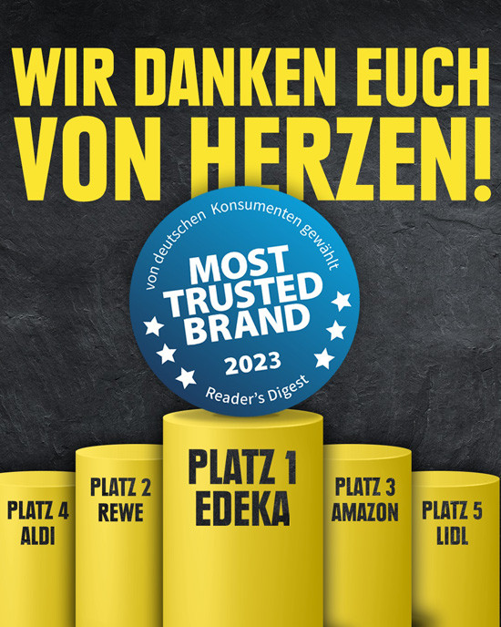 Edeka ist &sbquo;Most Trusted Brand 2023&rsquo;