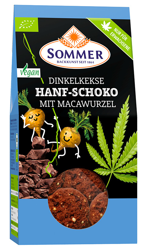 Sommer: Dinkel-Schoko-Kekse mit&nbsp;den Superfoods Hanf und Maca